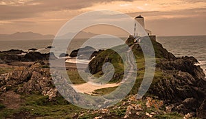 Early light on Twr Mawr lighthouse, Anglesey