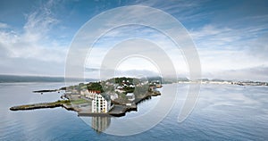 Panoramic view of Alesund town early morning, Norway - Scandinavia