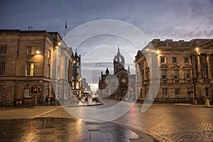Early morning on Bank Street, Edinburgh