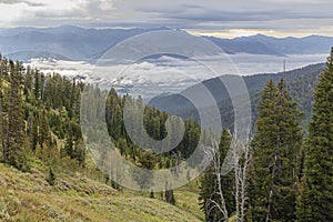 Early morning clouds in the Jackson Hole Valley