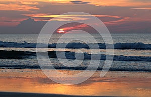 Early morning cloudy seascape