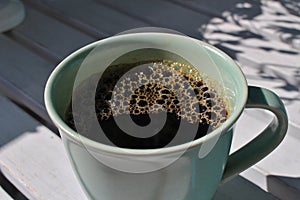 Early morning coffee