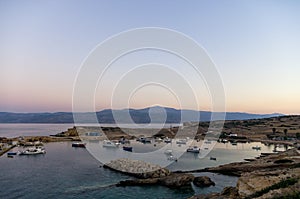 Early morning colors over Ano Koufonisi island, Cyclades photo