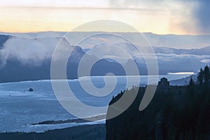 Early Morning Dawn at Columbia River Gorge