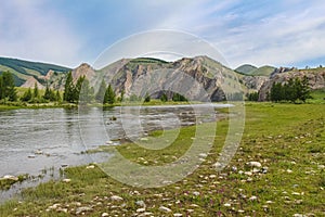 Early morning on the Delger Moron River in Mongolia