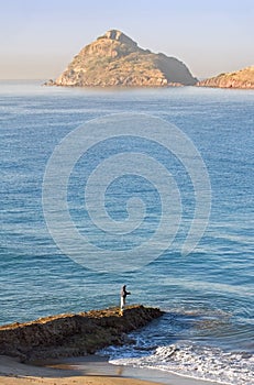 Early Morning Hand Fishing in Mazatlan Mexico