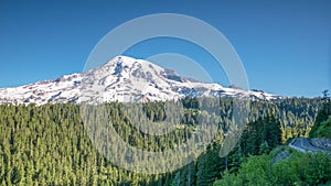 Early Morning at Inspiration Point, Mount Rainier,