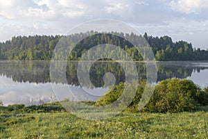 Early morning on Ladoga. Karelia, Russian Federation