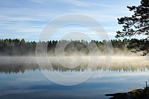 Early morning lake view, Finland