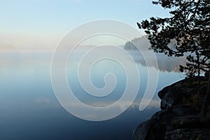 Early morning lake view, Finland