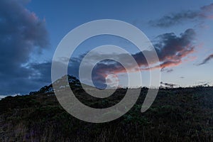 Early morning landscape along the Camino de Santiago photo