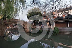 Early morning landscape of Zhouzhuang, an ancient water town in the south of China