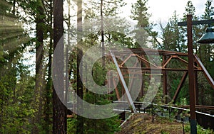 Early Morning Lightrays at Tumble Creek Bridge