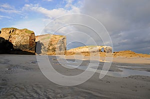 Early morning in llas Catedrales beach photo