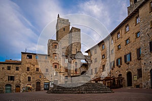 Early morning in the medieval town of San Gimignano, Tuscany