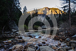 Early morning at Mirror Lake, Yosemite National Park