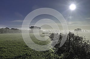 Early morning mist in Mid Devon