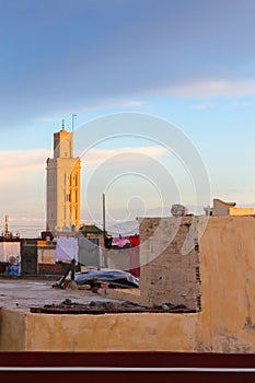 Early morning roofs of Meknes, Morocco