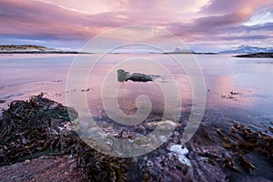 An early morning seascape photographed at sunrise