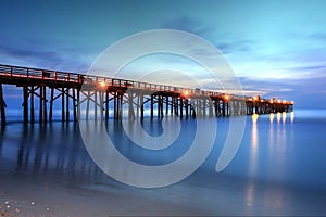 Early Morning Sunrise On Flagler Beach Pier