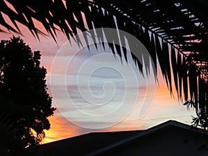 Early morning sunrise in Florida Suburbs