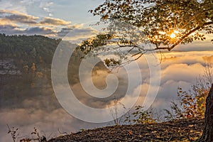 Early Morning Sunrise At Letchworth State Par