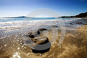 Early morning Takapuna beach