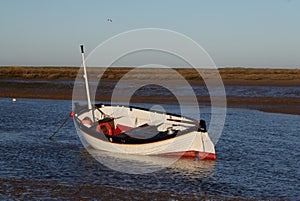 Early Morning, tides out, Old boat scene. photo