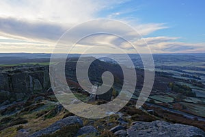 Early morning up on Curbar Edge in the Derbyshire Peak Disrtict