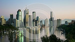 Early morning view of brisbane from kangaroo point