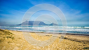 Early morning view of Cape Town and Table Mountain