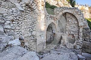 Early morning view of excavations near the Western Wall in the Old City of Jerusalem, Israel