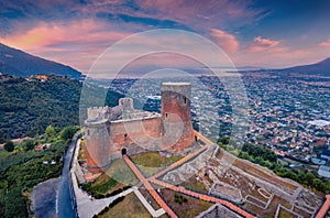 Early morning view of Lettere Castlle. photo