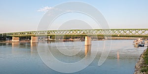 Early morning view of the Old-new Bridge in Bratislava