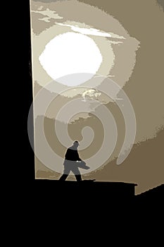 Early morning worker nb