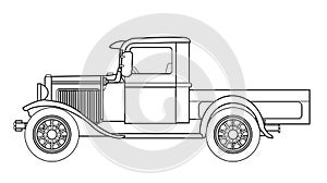 Early Pickup Truck Outline photo