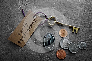 Early Retirement tag and key