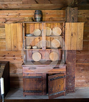 Early Settlers kitchen cabinet.