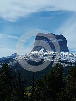 Early Snow on Chief Mountain