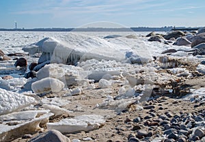 Early spring on the beach