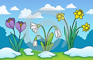 Early spring flowers theme image 1