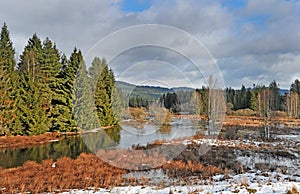 Early spring - mountain river