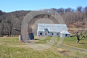 Early spring old farm