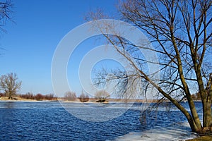 Early spring on the river Pripyat