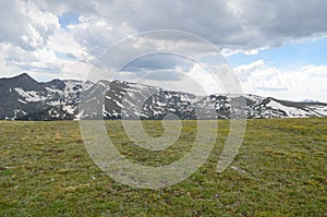 Early Summer in Colorado: Mount Julian and Mount Ida Seen From Trail Ridge Road Near Iceberg Pass in Rocky Mountain National Park