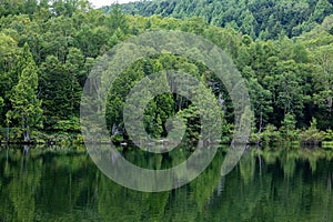 Shiga Highlands - Early morning view of Kido Pond in summer.