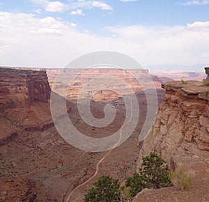 Early Summer in Utah: Overlooking the Shafer Trail in the Island in the Sky District of Canyonlands National Park