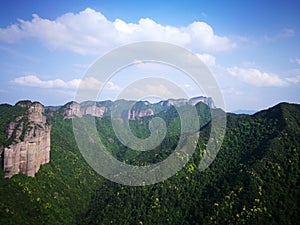 The early summer view of the danxia formland