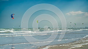 Early summer windy day on an Adriatic Sea Beach