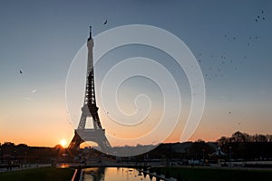 Early sunrise over Paris